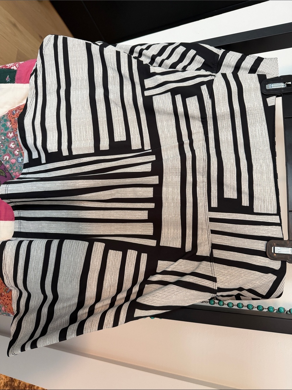 CALIA by Carrie Underwood Black and White Striped Skort